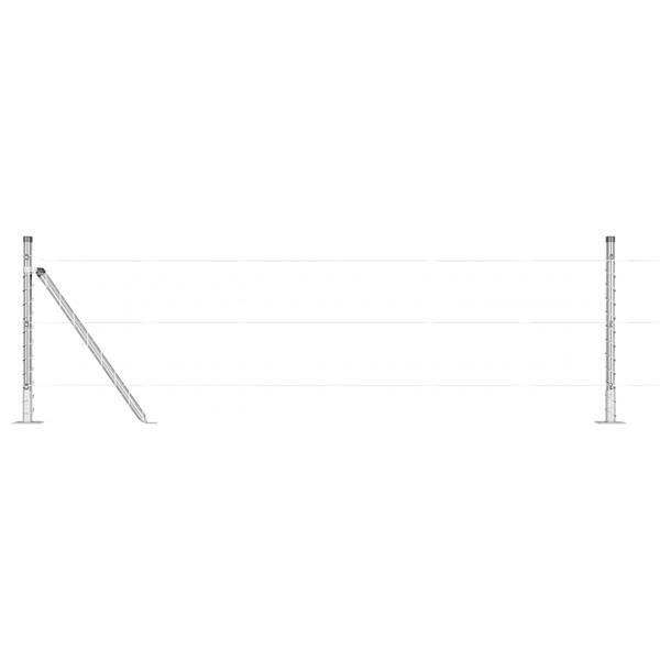 Grote foto vidaxl hekpalen met basisplaten 13 st 32mm 70cm gegalvaniseerd staal tuin en terras overige tuin en terras