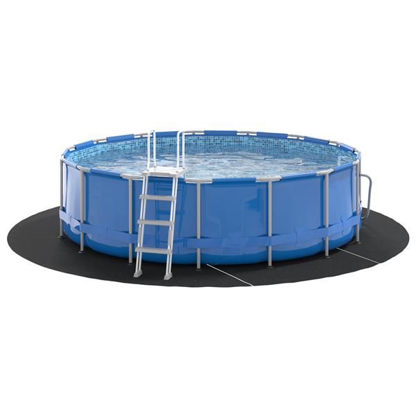 Grote foto vidaxl ronde zwembadhoes zwart polyethyleen 396 cm duurzaam tuin en terras zwembaden toebehoren