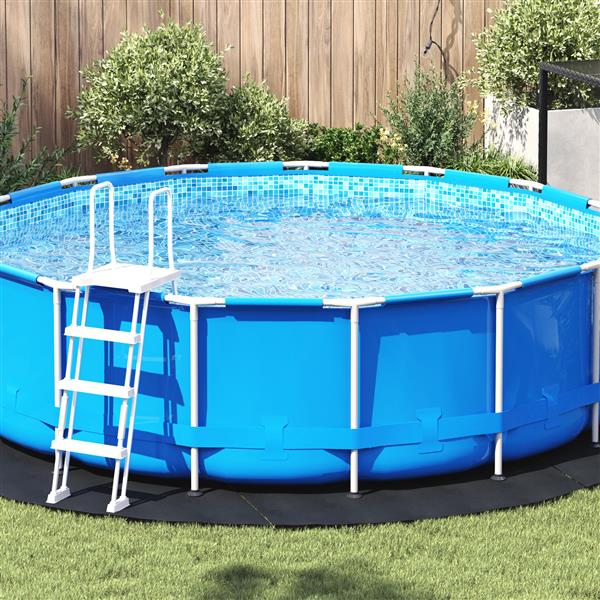 Grote foto vidaxl ronde zwembadhoes zwart kunststof 366 cm waterdichte materialen tuin en terras zwembaden toebehoren