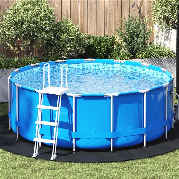 Grote foto vidaxl ronde zwembadhoes zwart polyethyleen 244 cm waterdicht tuin en terras zwembaden toebehoren