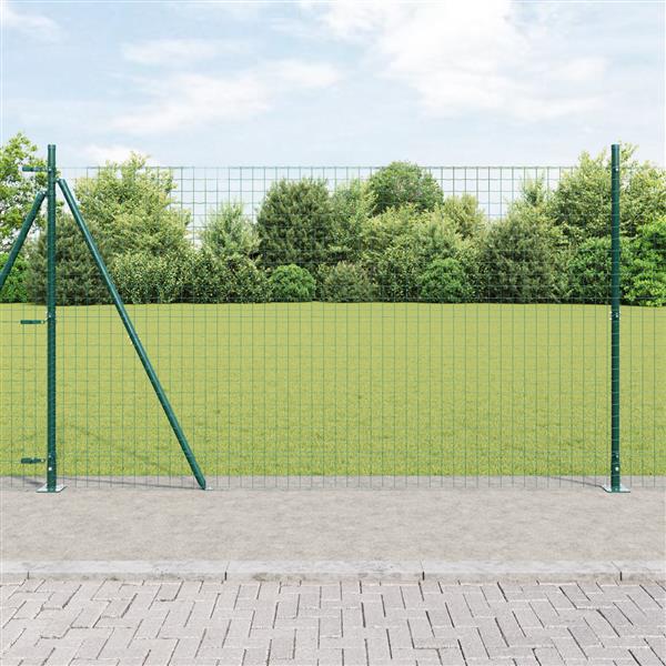 Grote foto vidaxl poorten met basisplaten 7 stuks 32mm 83 5cm gegalvaniseerd staal tuin en terras overige tuin en terras