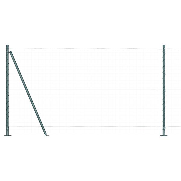 Grote foto vidaxl fence posts met basisplaten 7 stuks 32mm 68 5cm gegalvaniseerd staal tuin en terras overige tuin en terras