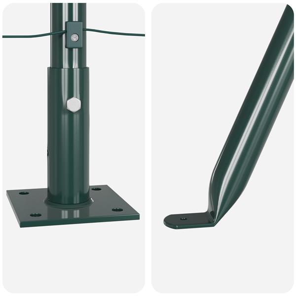 Grote foto vidaxl fence posts met basisplaten 7 stuks 32mm 68 5cm gegalvaniseerd staal tuin en terras overige tuin en terras