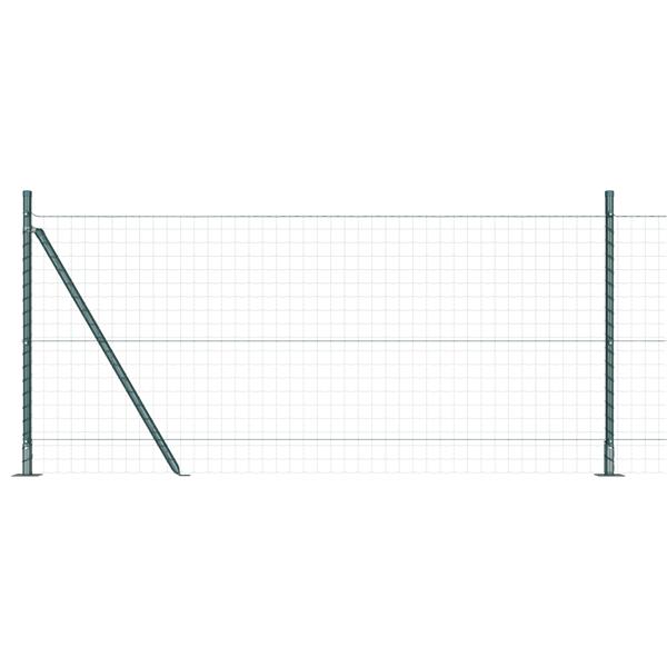 Grote foto vidaxl fencepalen met voetplaten 7 stuks 32mm 110cm gegalvaniseerd staal tuin en terras overige tuin en terras