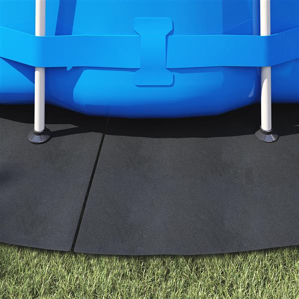 Grote foto vidaxl ronde zwembadhoes zwart kunststof 428 cm zwembadhoes rond tuin en terras zwembaden toebehoren