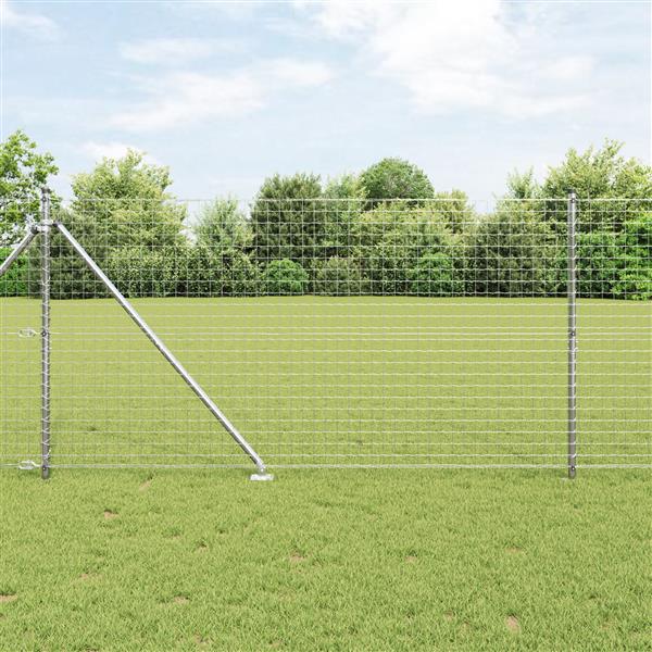 Grote foto vidaxl hekpalen met spijker 7 stuks 32 mm 140 cm gegalvaniseerd staal tuin en terras overige tuin en terras