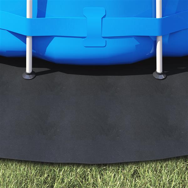 Grote foto vidaxl ronde zwembad cover zwart kunststof 396 cm zwembad cover rond tuin en terras zwembaden toebehoren