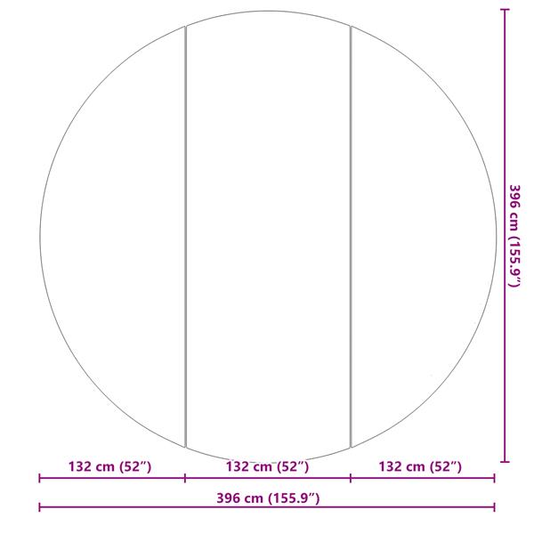 Grote foto vidaxl ronde zwembad cover zwart kunststof 396 cm zwembad cover rond tuin en terras zwembaden toebehoren