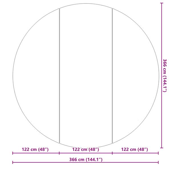 Grote foto vidaxl ronde zwembadhoes zwart kunststof 366 cm tuin en terras zwembaden toebehoren