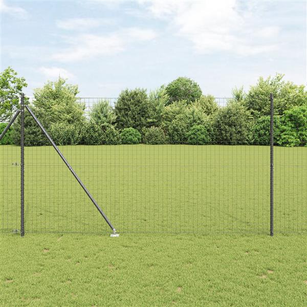 Grote foto vidaxl hekpalen met spikes 7 stuks 32 mm 180 cm gegalvaniseerd staal tuin en terras overige tuin en terras