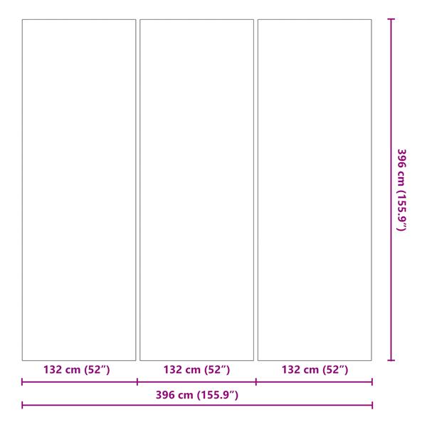 Grote foto vidaxl vierkante zwembadcover licht grijs polyethyleen 396 x 396 cm tuin en terras zwembaden toebehoren