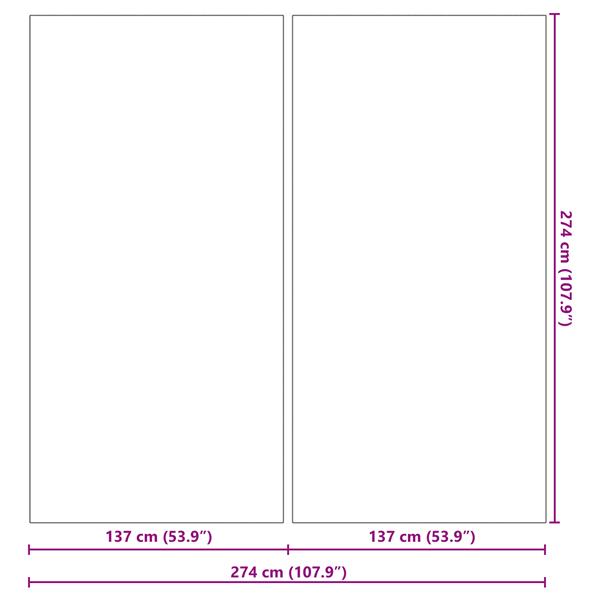 Grote foto vidaxl vierkante zwembadbedekking lichtgrijs polyester 274 x 274 cm tuin en terras zwembaden toebehoren