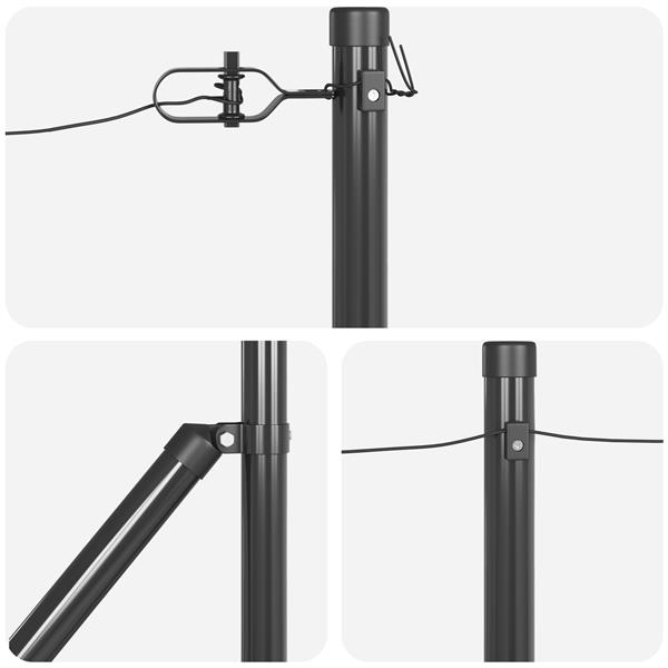 Grote foto vidaxl schuttingpalen met spijker 7 stuks 32 mm 60 cm verzinkt staal tuin en terras overige tuin en terras
