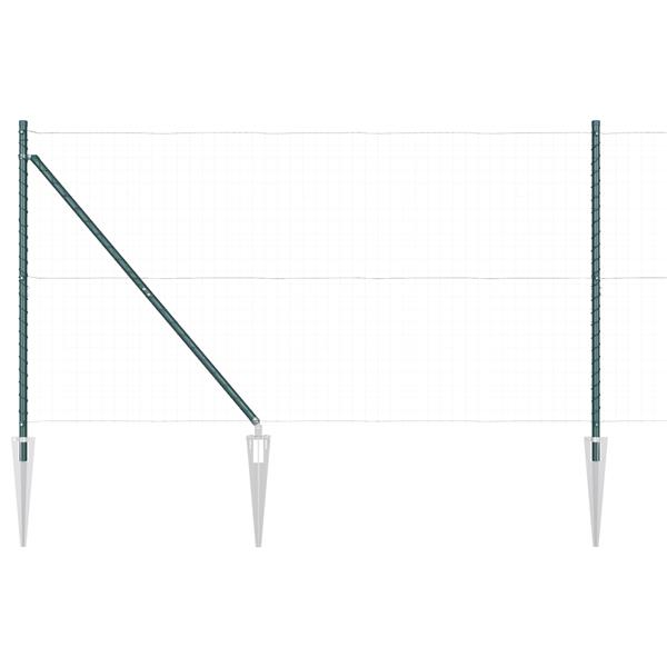 Grote foto vidaxl hekpalen met spijkers 7 stuks 32 mm 140 cm verzinkt staal tuin en terras overige tuin en terras