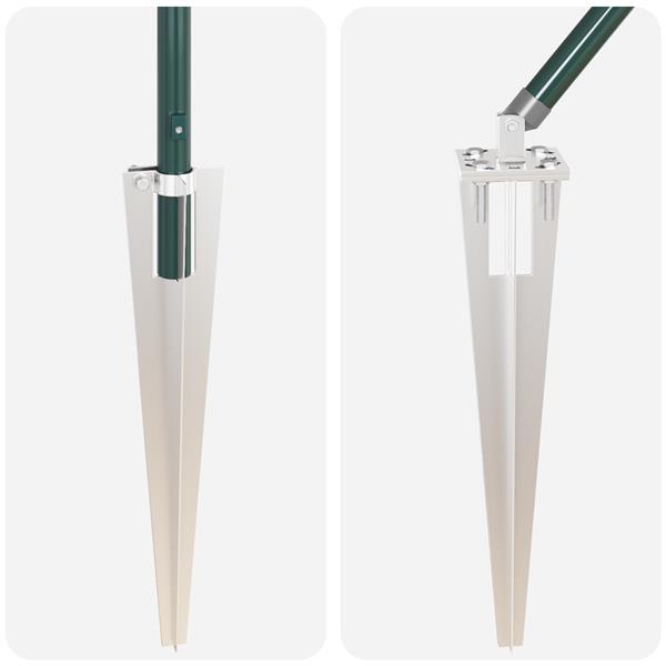 Grote foto vidaxl heipalen met spike 7 st 32 mm 100 cm gegalvaniseerd staal tuin en terras overige tuin en terras