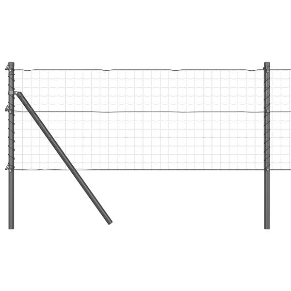 Grote foto vidaxl hekpalen 13 stuks grijs 32 mm 120 cm gegalvaniseerd staal tuin en terras overige tuin en terras