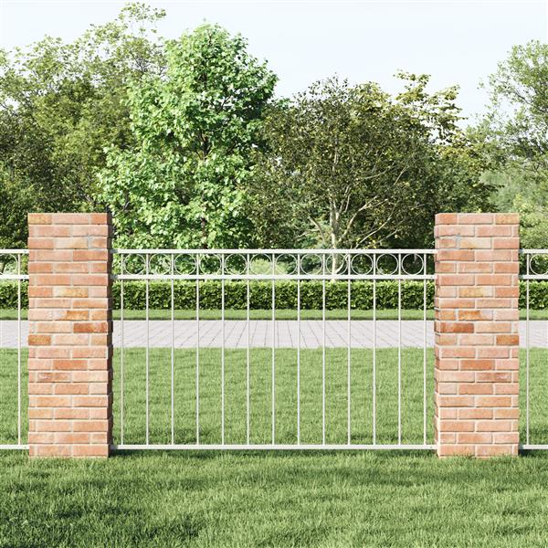 Grote foto vidaxl tuinhek 1 7x1 m staal wit tuin en terras hekken en schuttingen