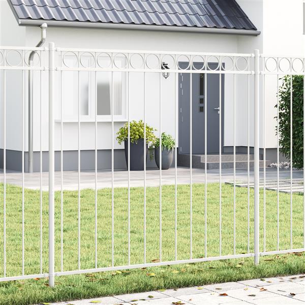 Grote foto vidaxl tuinhek 1 7x1 2 m staal wit tuin en terras hekken en schuttingen
