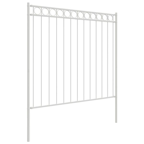 Grote foto vidaxl tuinhek 1 7x1 2 m staal wit tuin en terras hekken en schuttingen