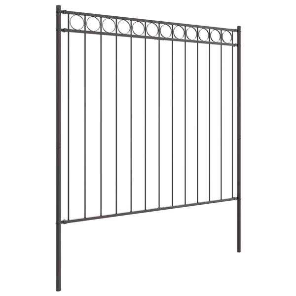 Grote foto vidaxl tuinhek 1 7x1 2 m staal grijs tuin en terras hekken en schuttingen