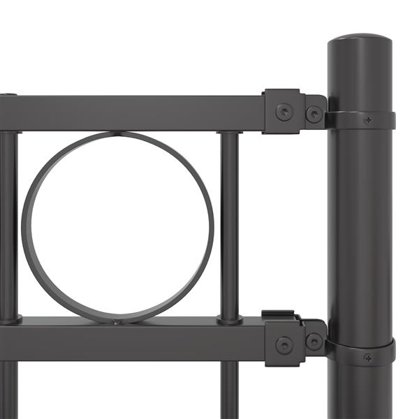 Grote foto vidaxl tuinhek 1 7x1 2 m staal grijs tuin en terras hekken en schuttingen