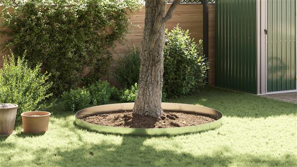 Grote foto vidaxl grasplaten 10 stuks 20x100 cm flexibel gegalvaniseerd staal tuin en terras tuindecoratie