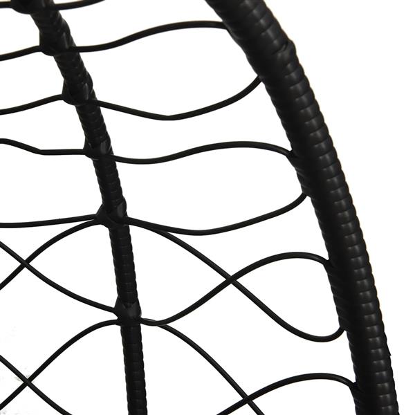 Grote foto vidaxl hangende eierenstoel mand zonder standaard anthraciet poly rattan tuin en terras tuinmeubelen