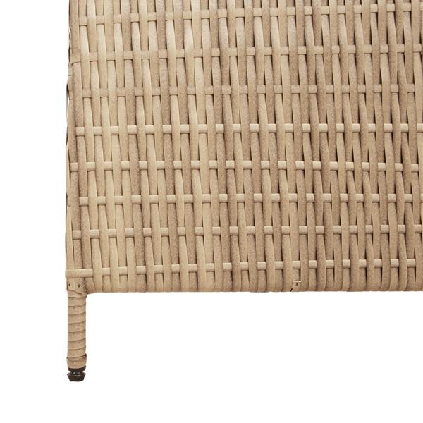 Grote foto vidaxl kamerscherm 4 panelen inklapbaar 196x180 cm poly rattan beige huis en inrichting overige huis en inrichting