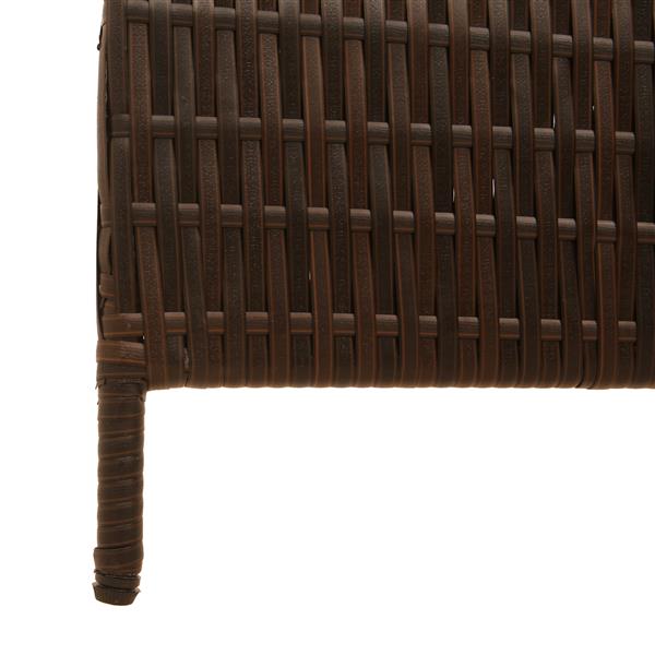 Grote foto vidaxl kamerscherm 4 panelen inklapbaar 195x180 cm poly rattan bruin huis en inrichting overige huis en inrichting