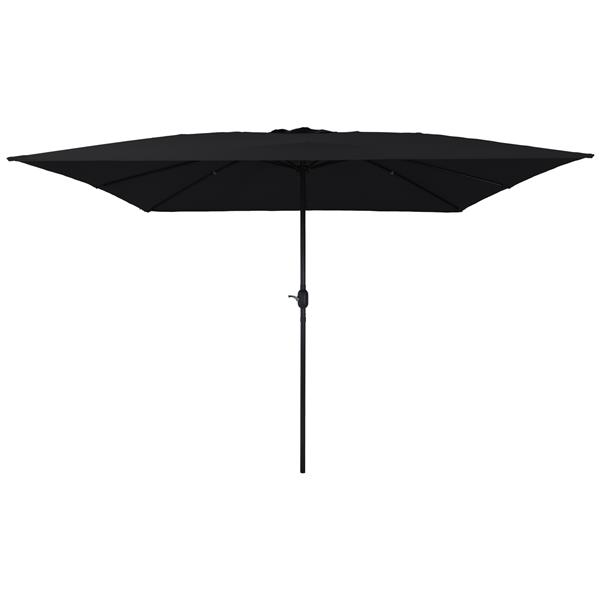 Grote foto vidaxl parasol vierkant 295x245 cm zwart tuin en terras overige tuin en terras
