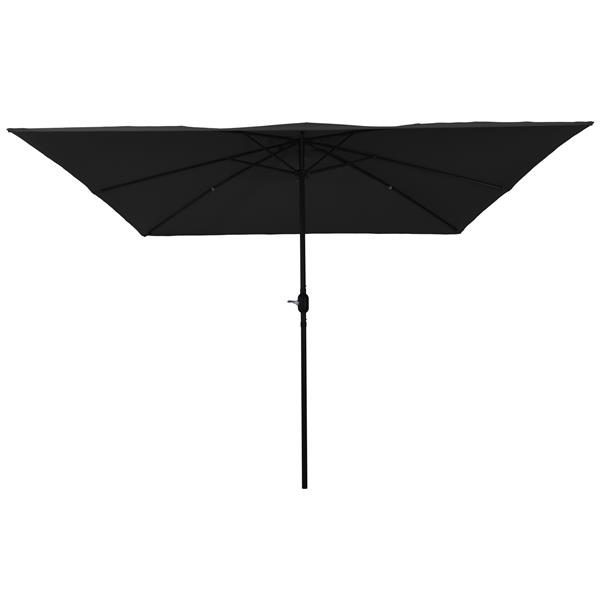 Grote foto vidaxl parasol vierkant 295x245 cm zwart tuin en terras overige tuin en terras