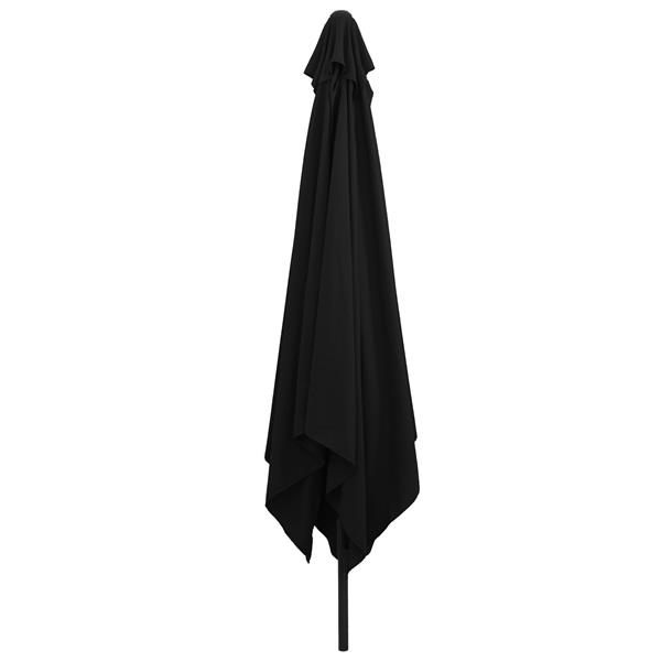 Grote foto vidaxl parasol vierkant 295x245 cm zwart tuin en terras overige tuin en terras