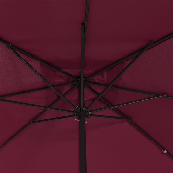 Grote foto vidaxl parasol vierkant 295x245 cm bordeauxrood tuin en terras overige tuin en terras