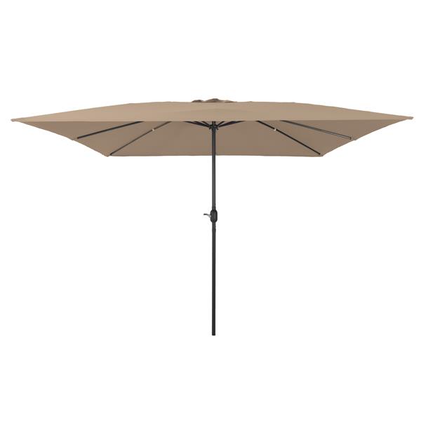 Grote foto vidaxl parasol vierkant 295x245 cm taupe tuin en terras overige tuin en terras