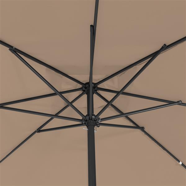 Grote foto vidaxl parasol vierkant 295x245 cm taupe tuin en terras overige tuin en terras