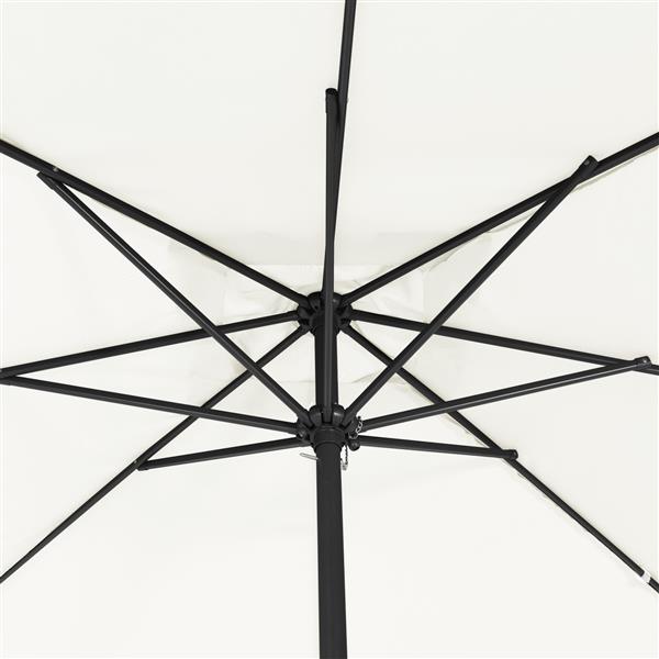 Grote foto vidaxl parasol vierkant 295x245 cm zandwit tuin en terras overige tuin en terras
