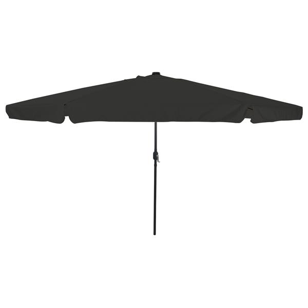 Grote foto vidaxl parasol met led verlichting 395x245 cm zwart tuin en terras overige tuin en terras