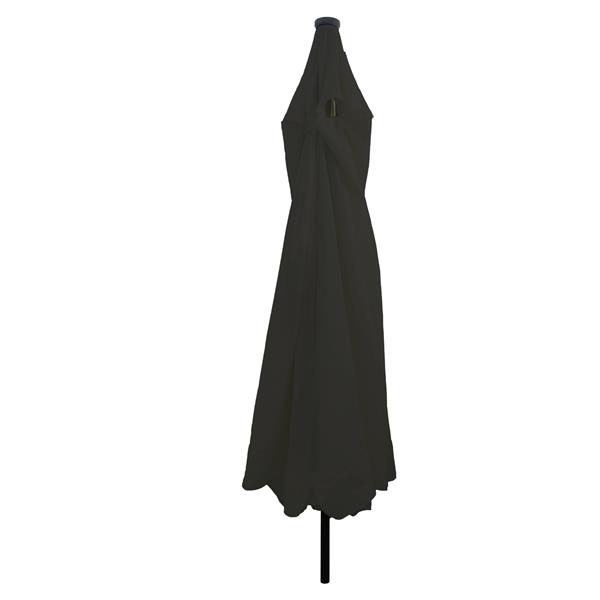 Grote foto vidaxl parasol met led verlichting 395x245 cm zwart tuin en terras overige tuin en terras