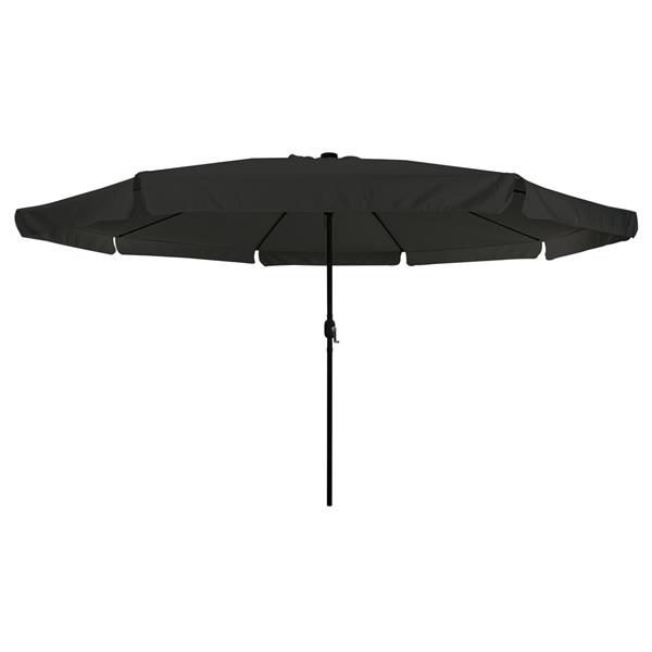 Grote foto vidaxl parasol met led verlichting 395x245 cm zwart tuin en terras overige tuin en terras