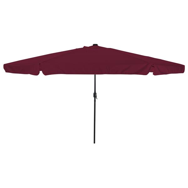 Grote foto vidaxl parasol met led verlichting 395x245 cm bordeauxrood tuin en terras overige tuin en terras