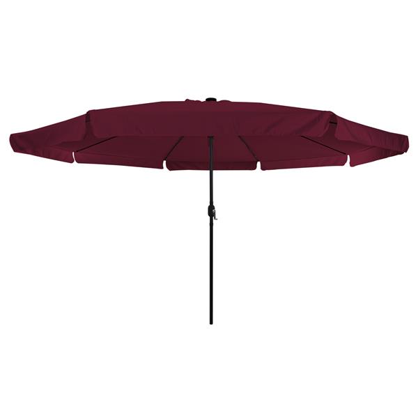 Grote foto vidaxl parasol met led verlichting 395x245 cm bordeauxrood tuin en terras overige tuin en terras