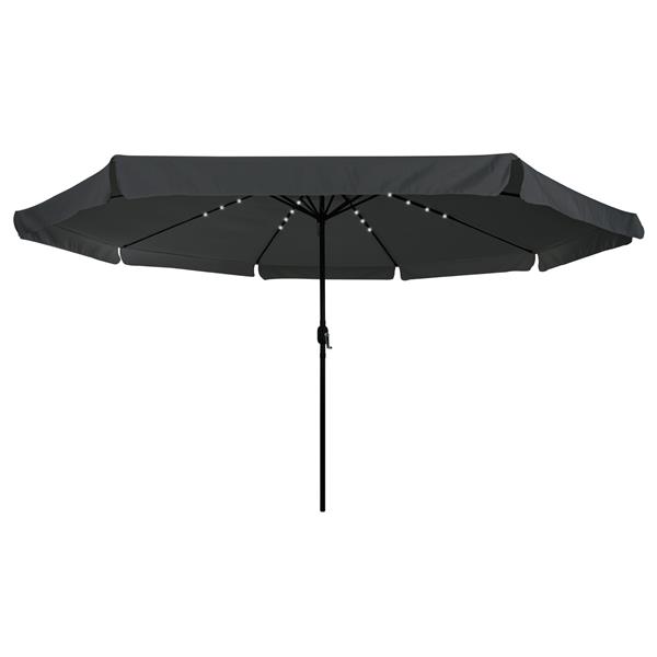 Grote foto vidaxl parasol met led verlichting 395x245 cm antraciet tuin en terras overige tuin en terras