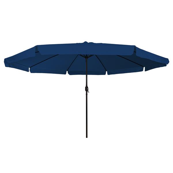 Grote foto vidaxl parasol 395x245 cm azuurblauw tuin en terras overige tuin en terras