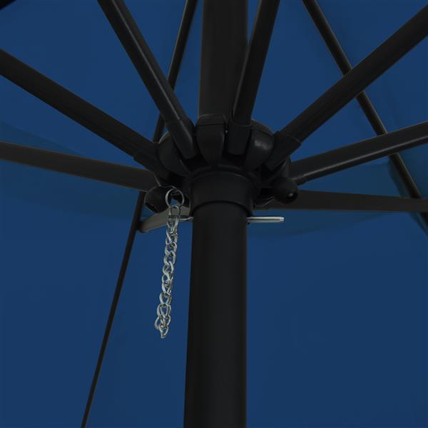 Grote foto vidaxl parasol 395x245 cm azuurblauw tuin en terras overige tuin en terras