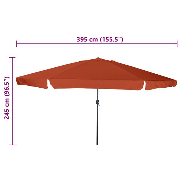 Grote foto vidaxl parasol 395x245 cm terracottakleurig tuin en terras overige tuin en terras