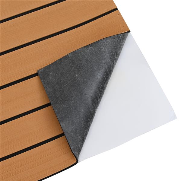 Grote foto vidaxl bootvloer zelfklevend bruin en zwart 240x60 cm eva foam doe het zelf en verbouw tegels