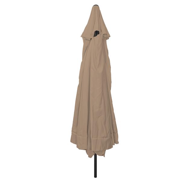 Grote foto vidaxl parasol 395x245 cm taupe tuin en terras overige tuin en terras