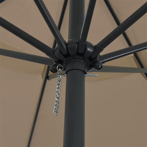 Grote foto vidaxl parasol 395x245 cm taupe tuin en terras overige tuin en terras