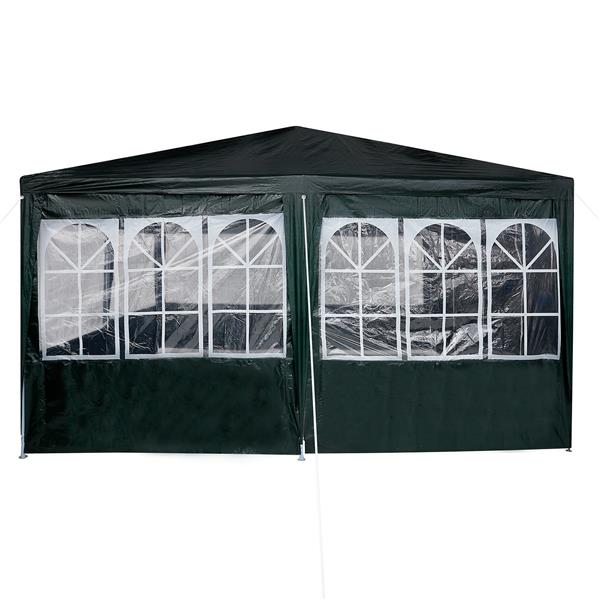 Grote foto vidaxl partytent met 12 zijwanden groen 8x4 m pe tuin en terras overige tuin en terras