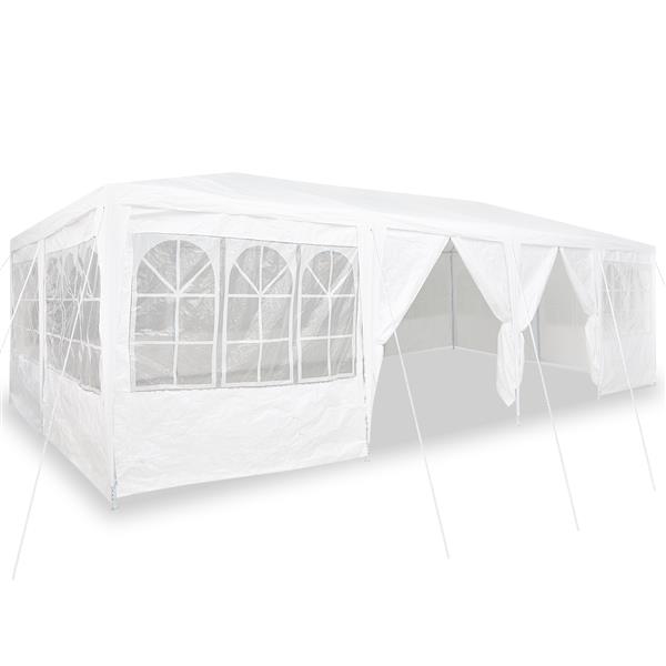 Grote foto vidaxl partytent met 12 zijwanden wit 8x4 m pe tuin en terras overige tuin en terras